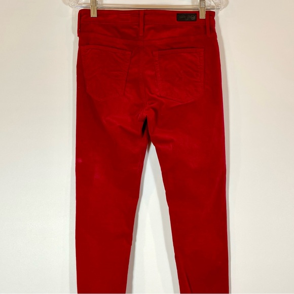 AG Farrah Skinny Red Velvet Jeans - Picture 14 of 16